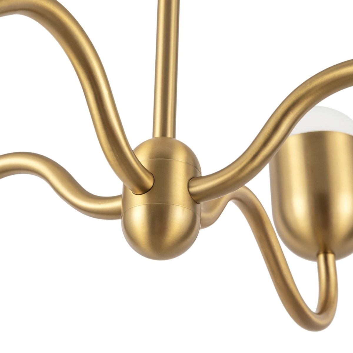 Chandelier Effie - Gold - or / Verre d'Opale 27" by Alora Lighting | Luminaires & cie