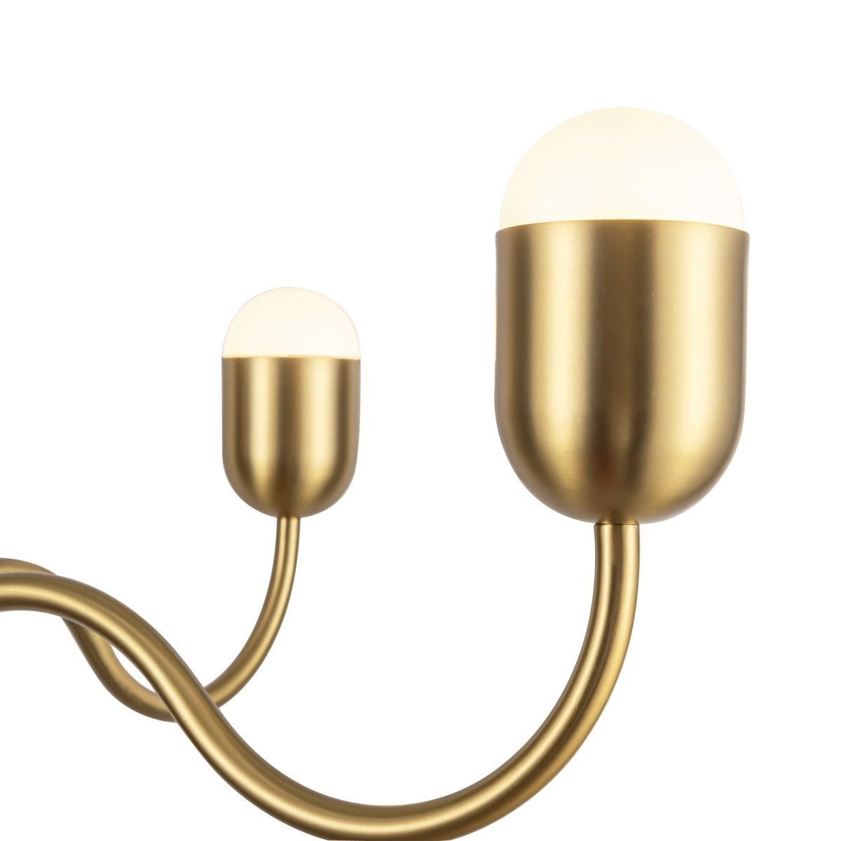Chandelier Effie - Gold - or / Verre d'Opale 39" by Alora Lighting | Luminaires & cie