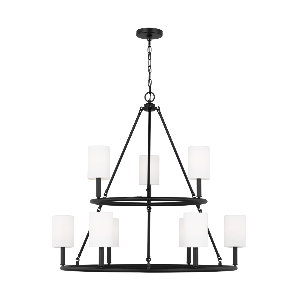 Chandelier Egmont - Noir de minuit 36" by Visual Comfort Studio | Luminaires & cie