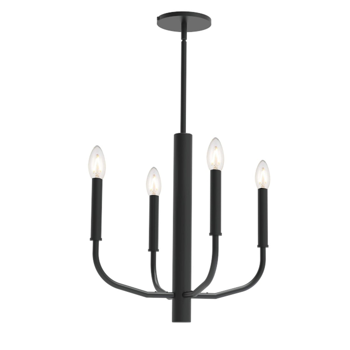 Chandelier Eleanor - Noir mat 16" 1 étage by Dainolite | Luminaires & cie
