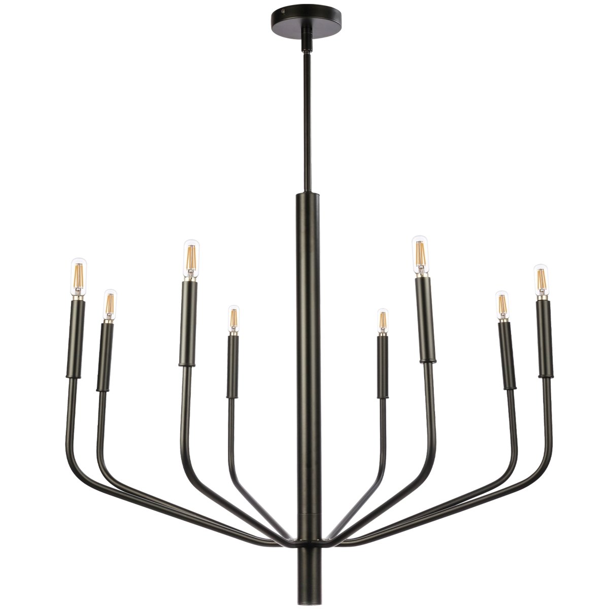 Chandelier Eleanor - Noir mat 32" 1 étage by Dainolite | Luminaires & cie
