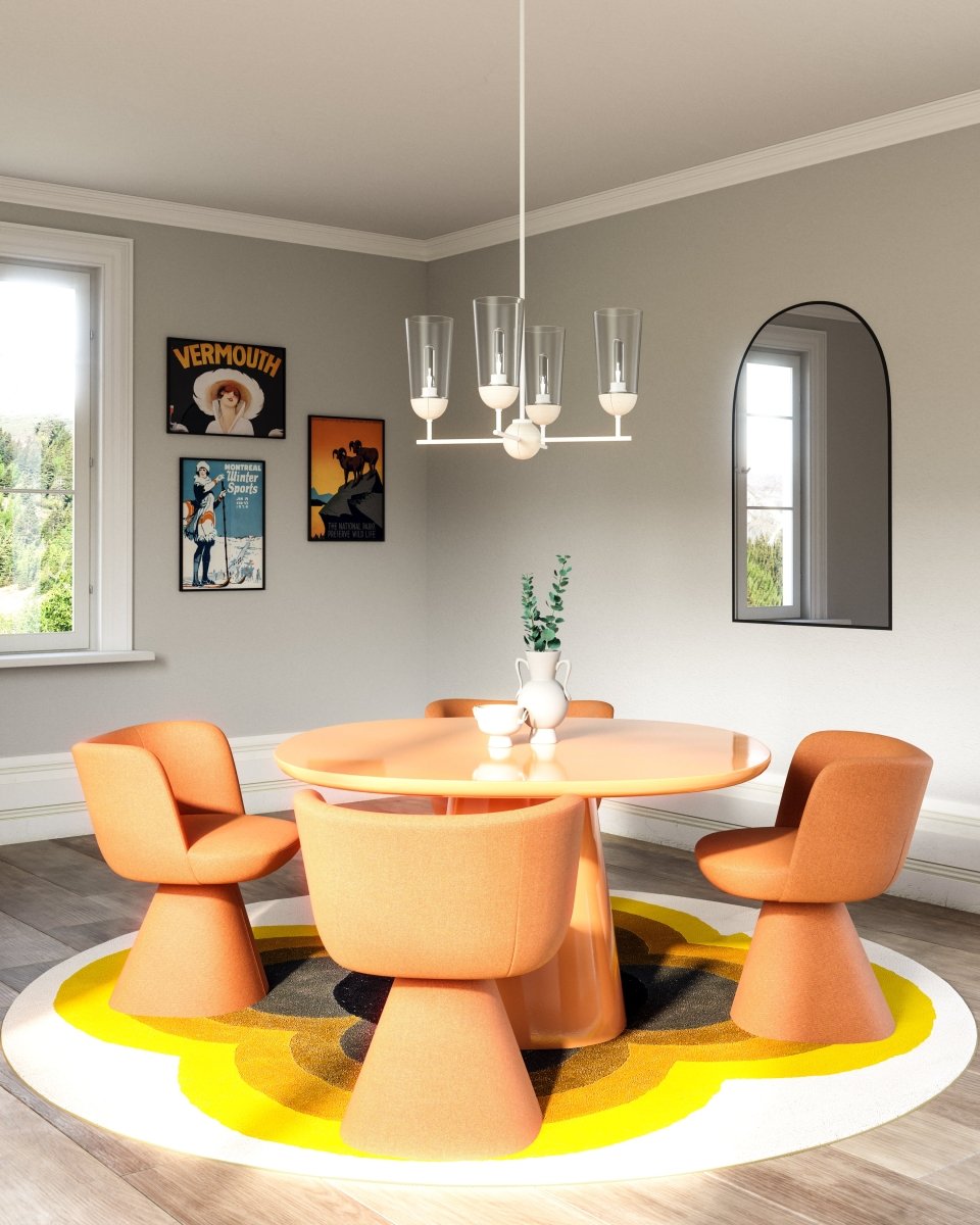 Chandelier Emil - Chêne blanc / blanc by Alora Lighting | Luminaires & cie