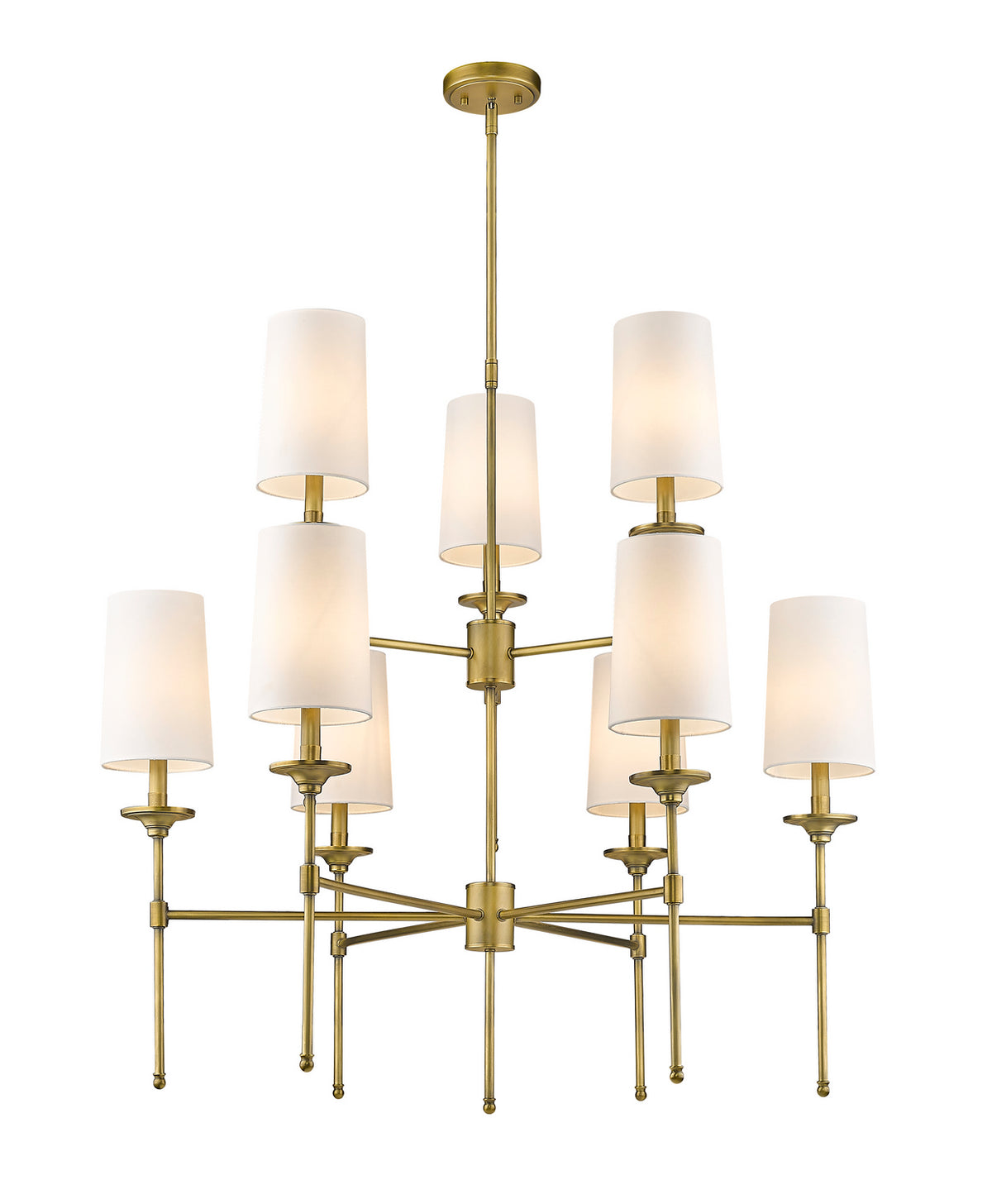 Lustre Emily Laiton frotté, nombre ampoules 9 – Z-Lite