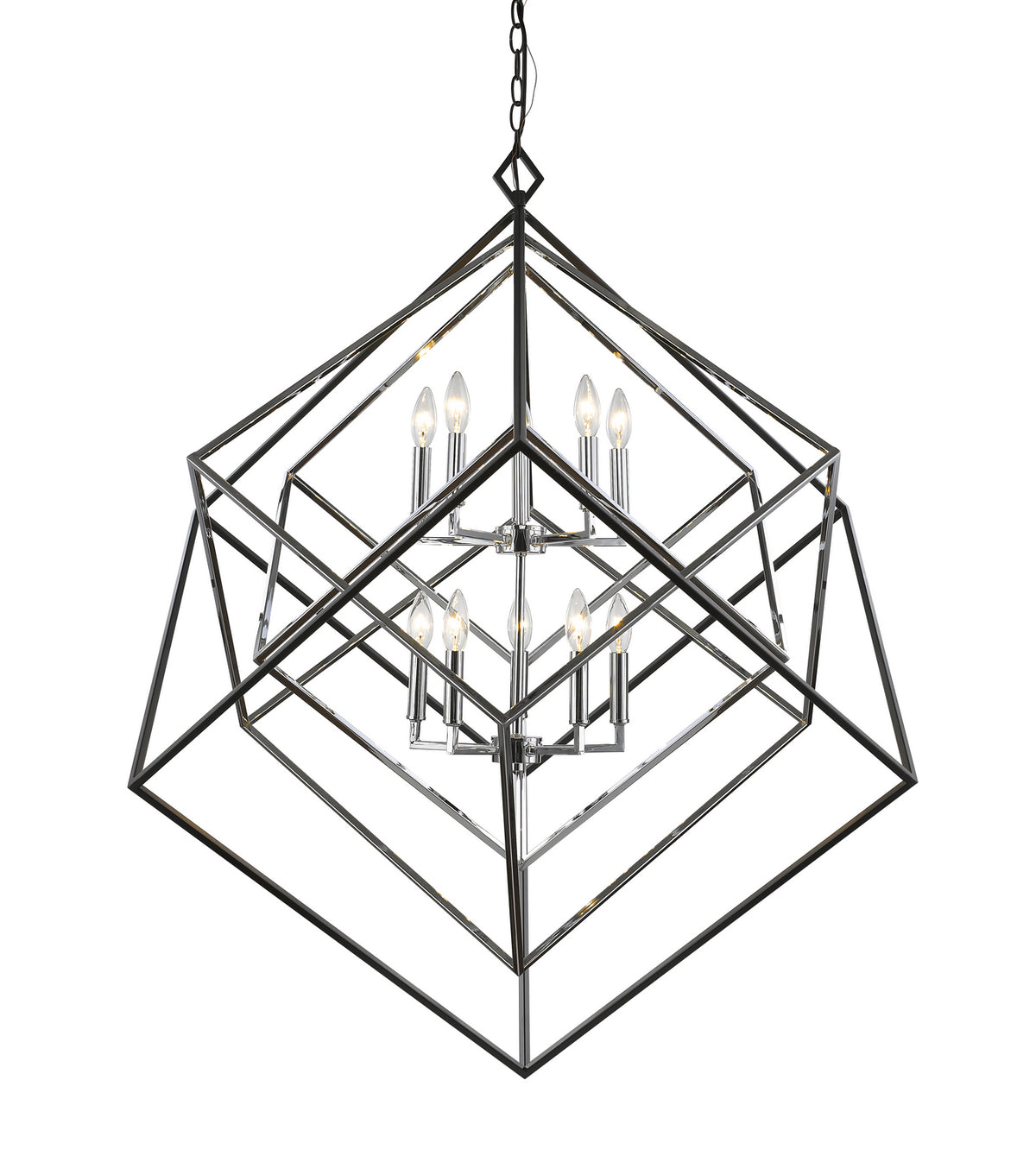 Lustre Euclid Chrome et noir mat, 41 1/2" – Z-Lite