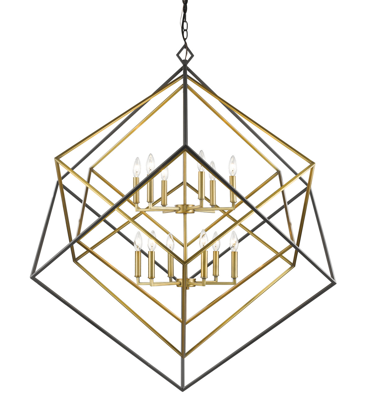 Lustre Euclid Laiton antique + bronze, 47 1/2" – Z-Lite