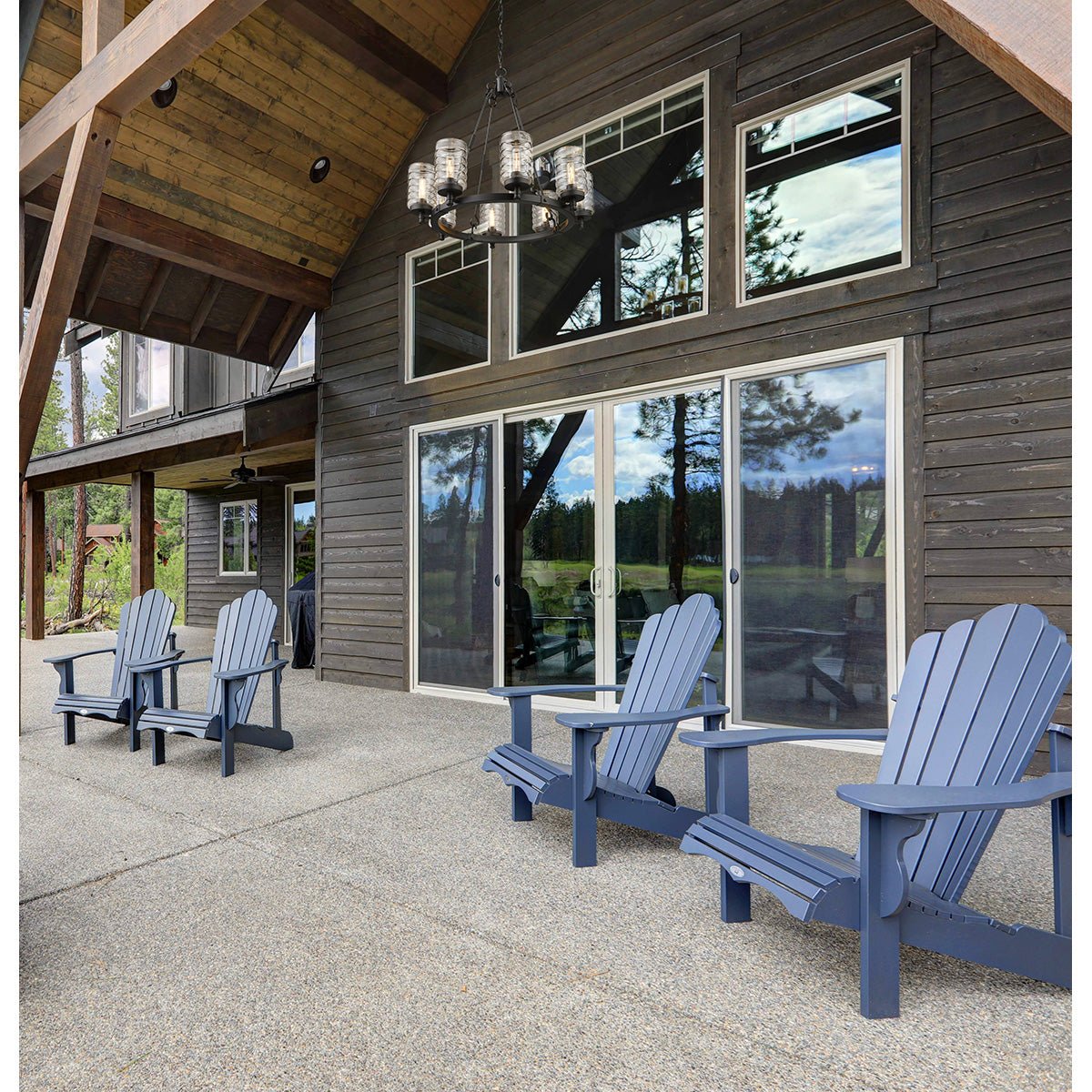 Chandelier extérieur Tahoe - Noir mat by Z - Lite | Luminaires & cie