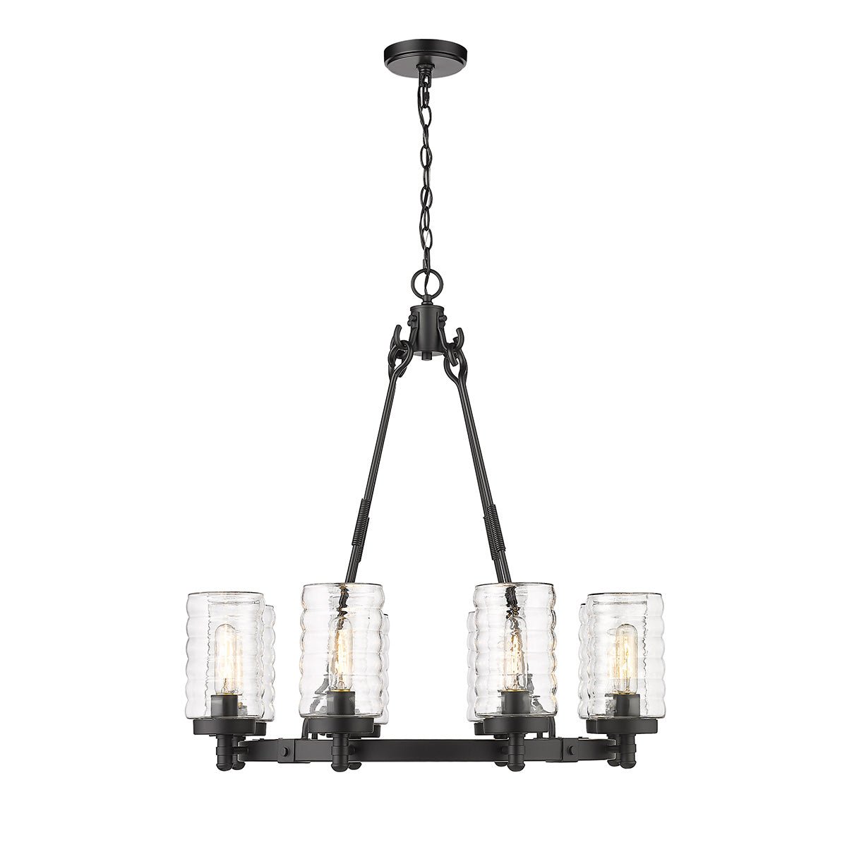 Chandelier extérieur Tahoe - Noir mat by Z - Lite | Luminaires & cie