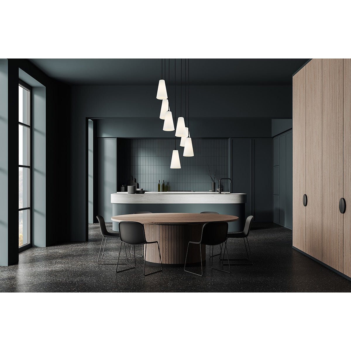 Chandelier Farrell - Noir mat 18" 11" by Z - Lite | Luminaires & cie