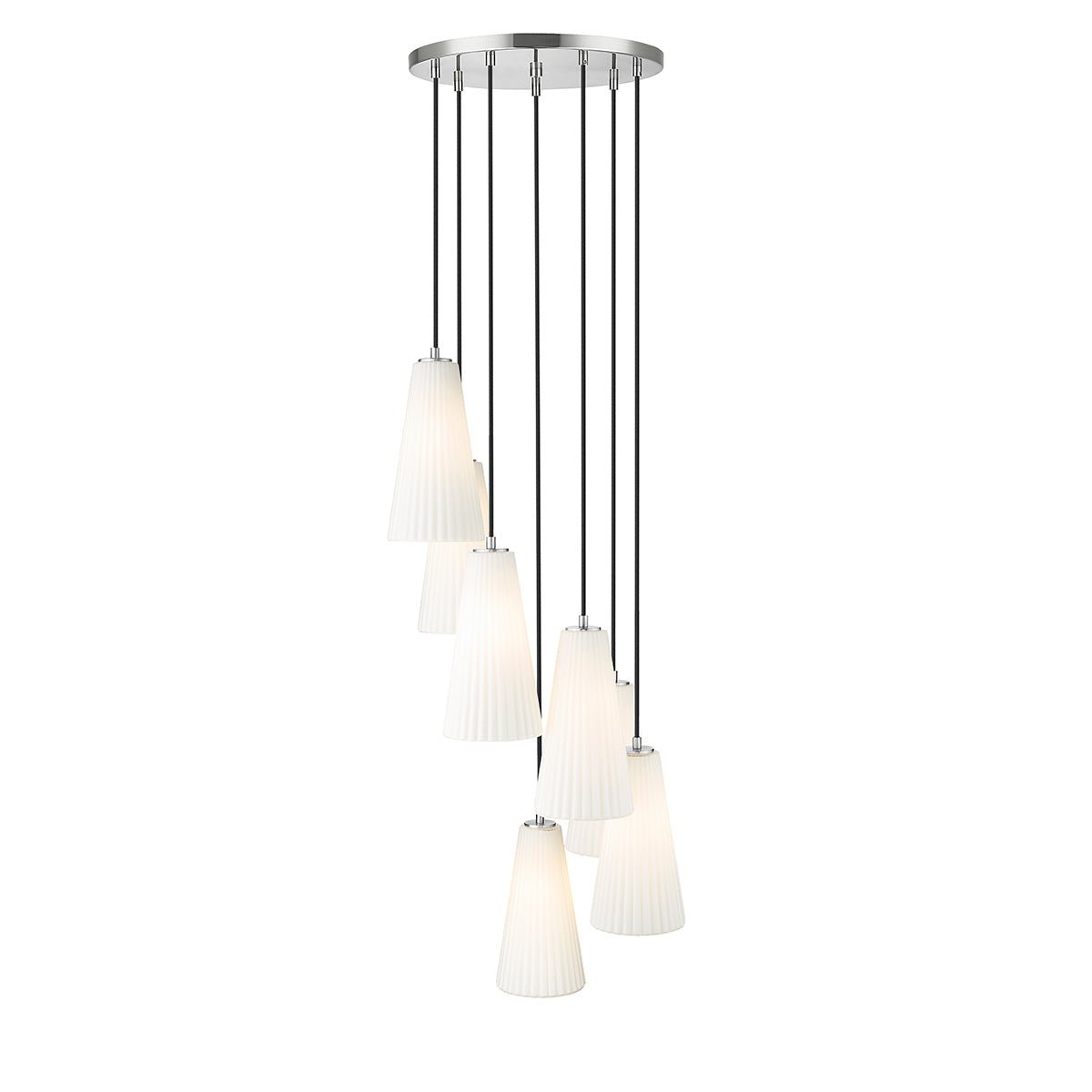Chandelier Farrell - Nickel brossé 18" 13 3/4" by Z - Lite | Luminaires & cie