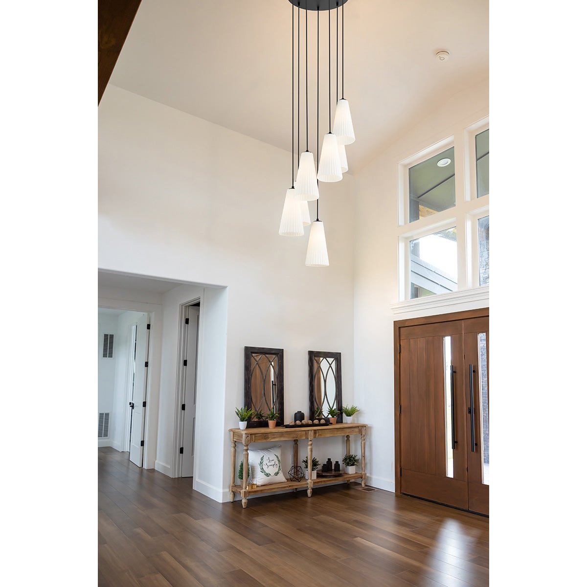 Chandelier Farrell - Noir mat 18" 13 3/4" by Z - Lite | Luminaires & cie