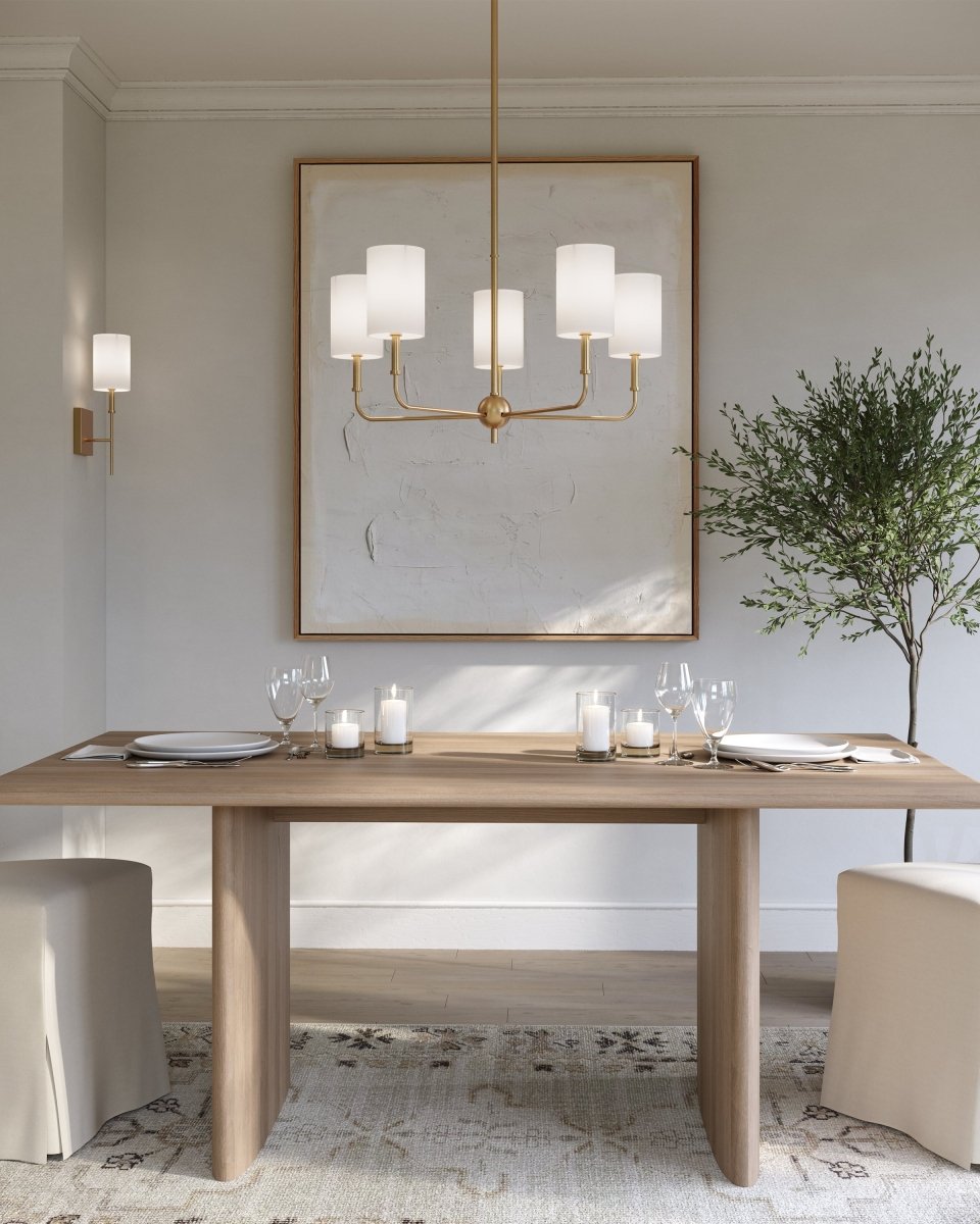 Chandelier Foxdale - Laiton satiné 26" Ampoules non - incluses by Visual Comfort Studio | Luminaires & cie