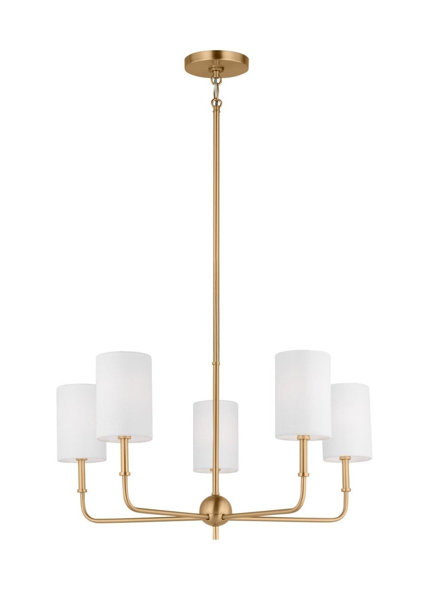 Chandelier Foxdale - Laiton satiné 26" Ampoules DEL incluses by Visual Comfort Studio | Luminaires & cie