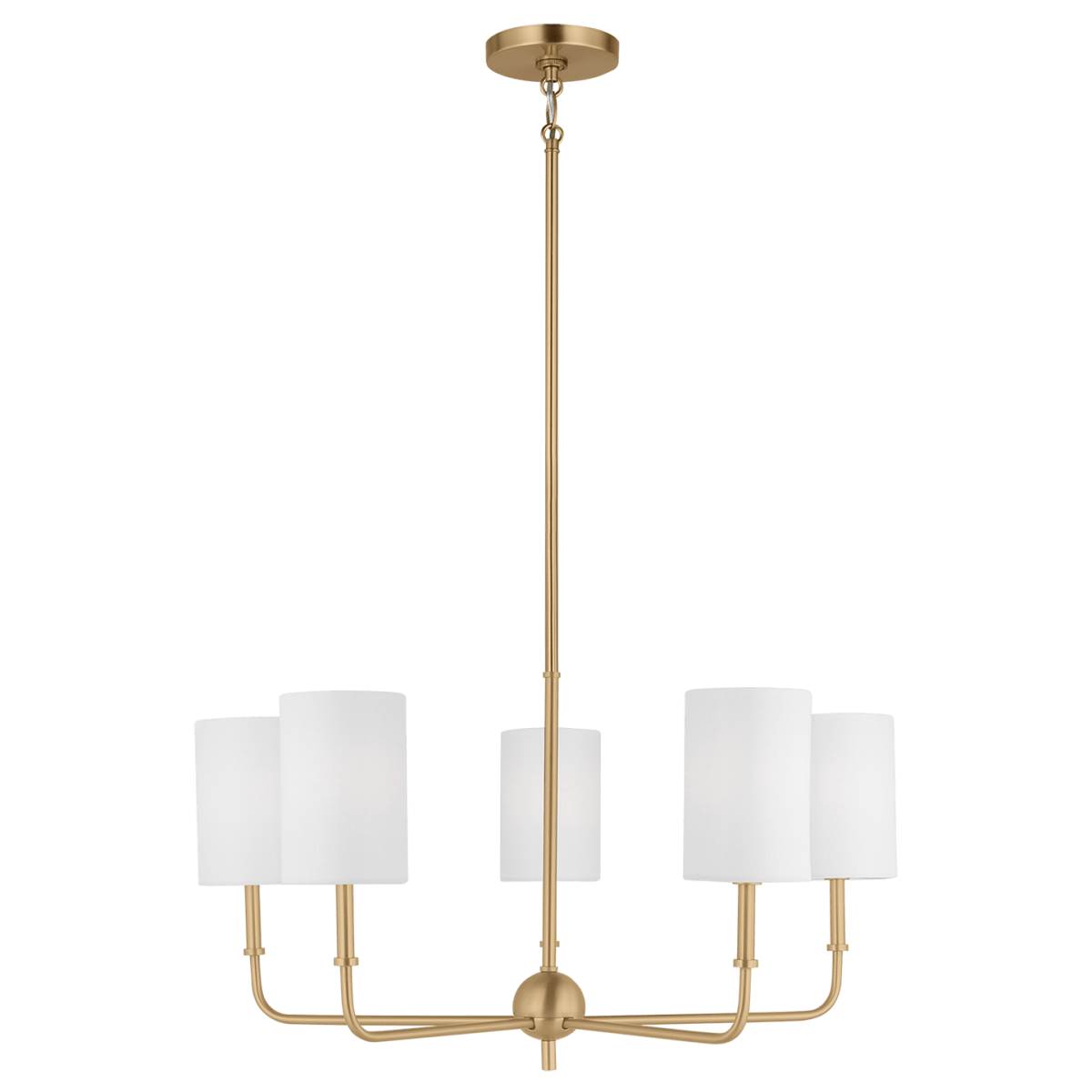 Chandelier Foxdale - Laiton satiné 26" Ampoules DEL incluses by Visual Comfort Studio | Luminaires & cie