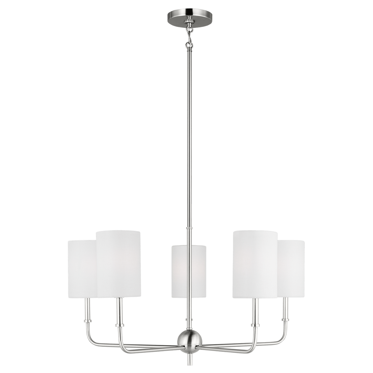 Chandelier Foxdale - Nickel brossé 26" Ampoules DEL incluses by Visual Comfort Studio | Luminaires & cie