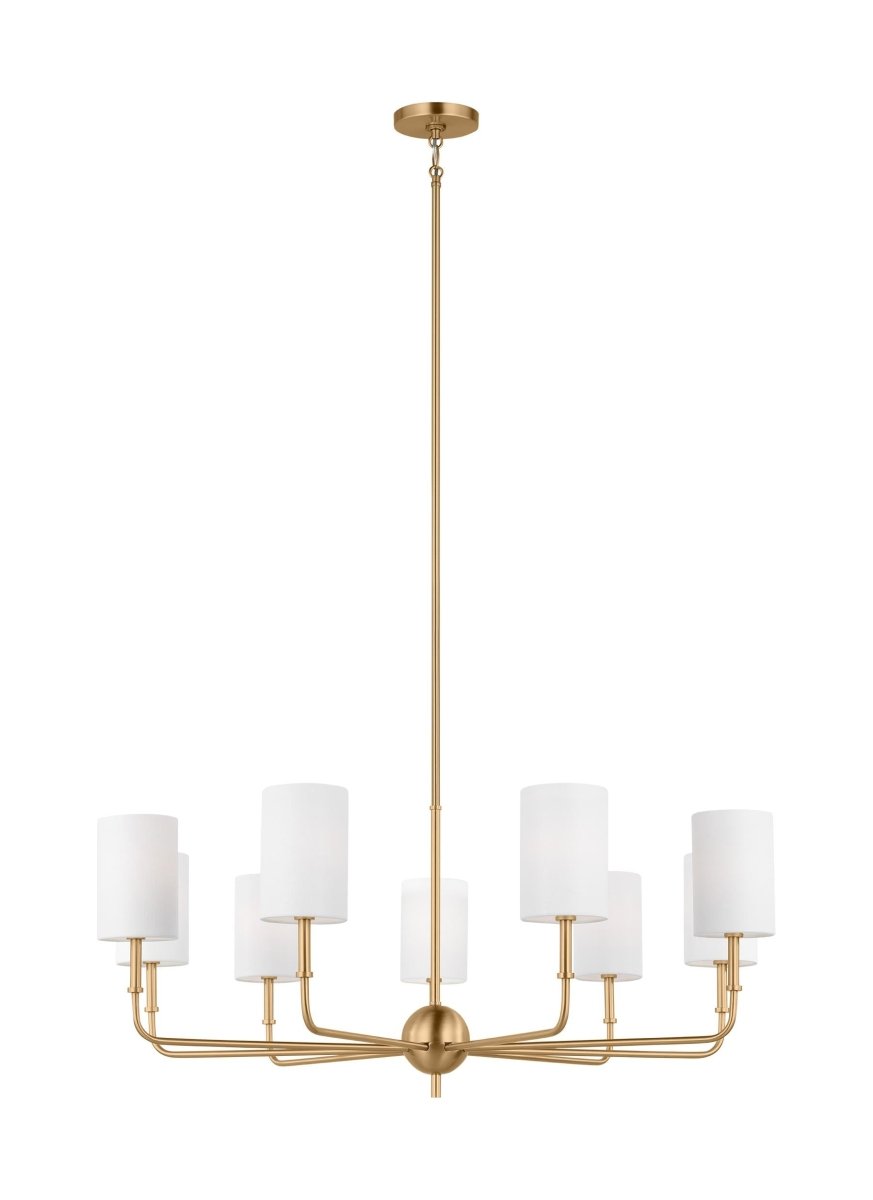 Chandelier Foxdale - Laiton satiné 36" Ampoules DEL incluses by Visual Comfort Studio | Luminaires & cie