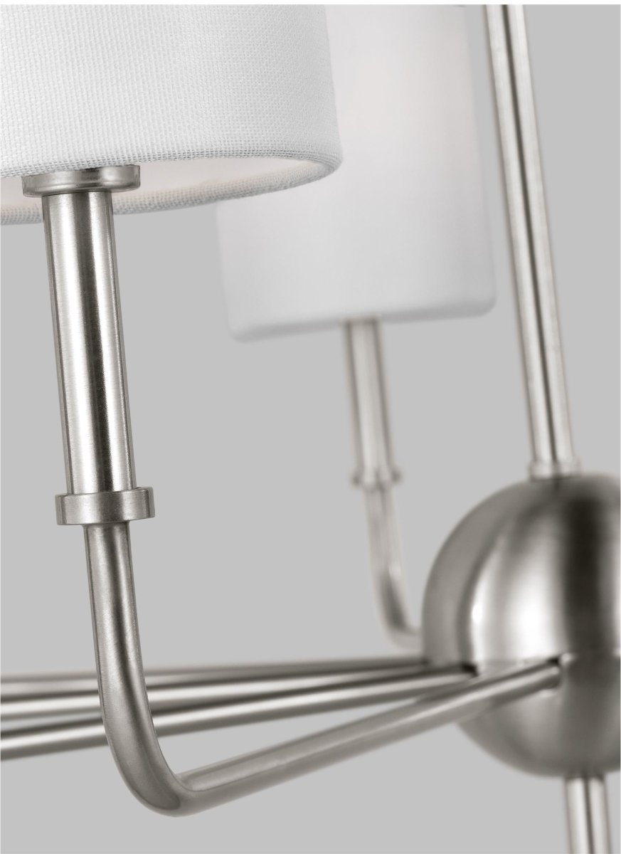 Chandelier Foxdale - Nickel brossé 36" Ampoules DEL incluses by Visual Comfort Studio | Luminaires & cie