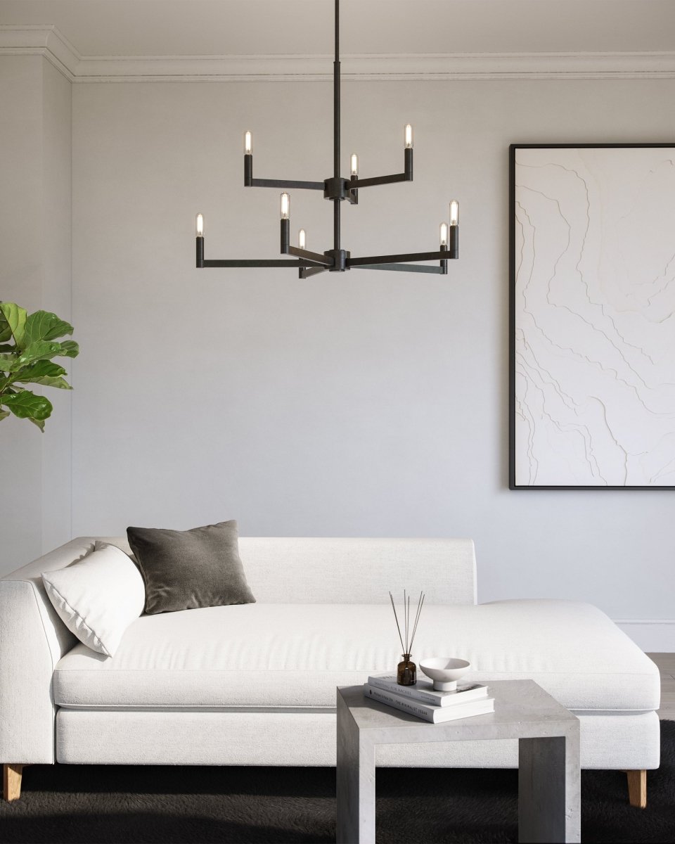 Chandelier Fullton - Noir de minuit 30" Ampoules non - incluses by Visual Comfort Studio | Luminaires & cie