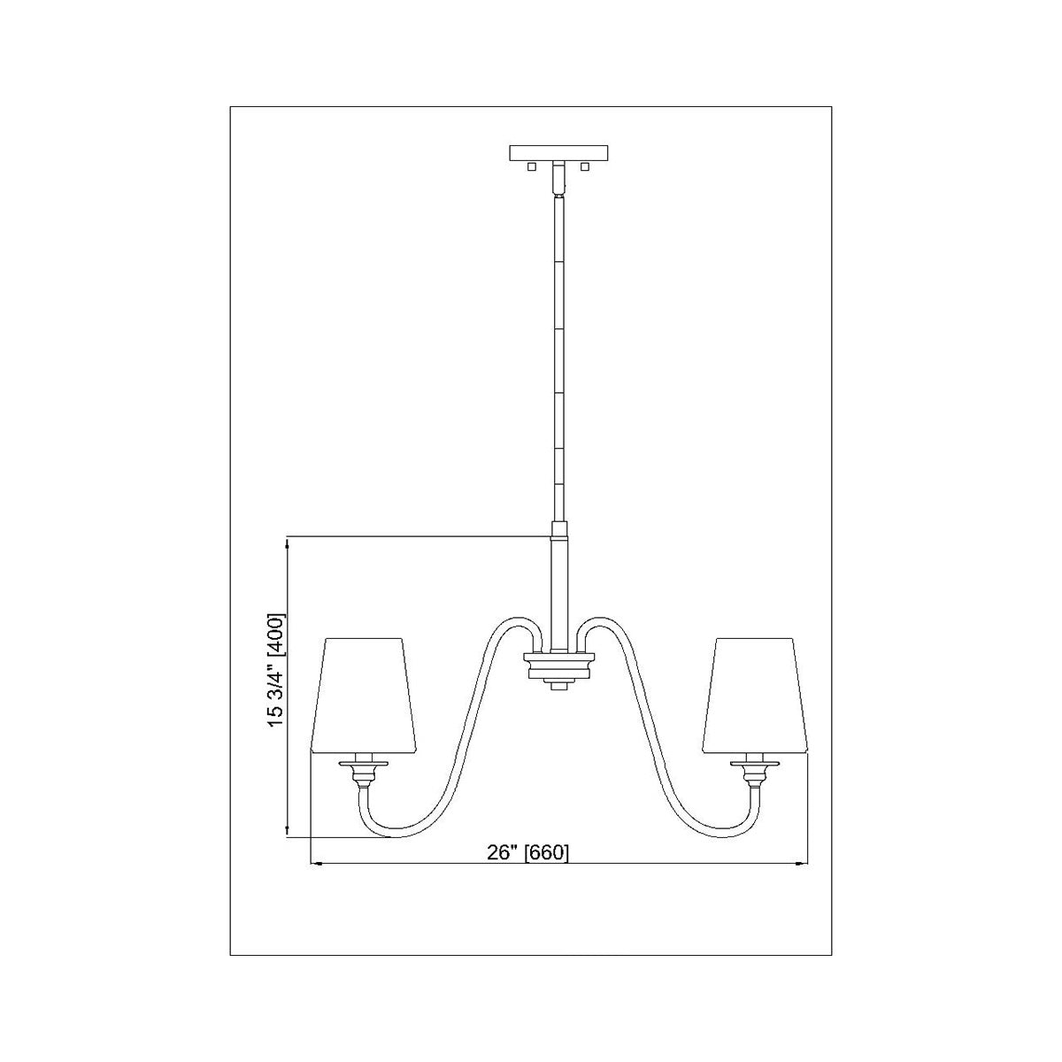 Chandelier Gianna - Noir mat 26" 1 - étage by Z - Lite | Luminaires & cie