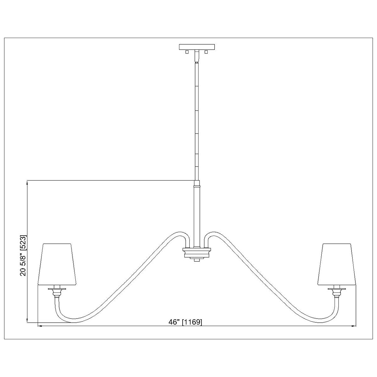 Chandelier Gianna - Noir mat 46 1/4" 1 - étage by Z - Lite | Luminaires & cie