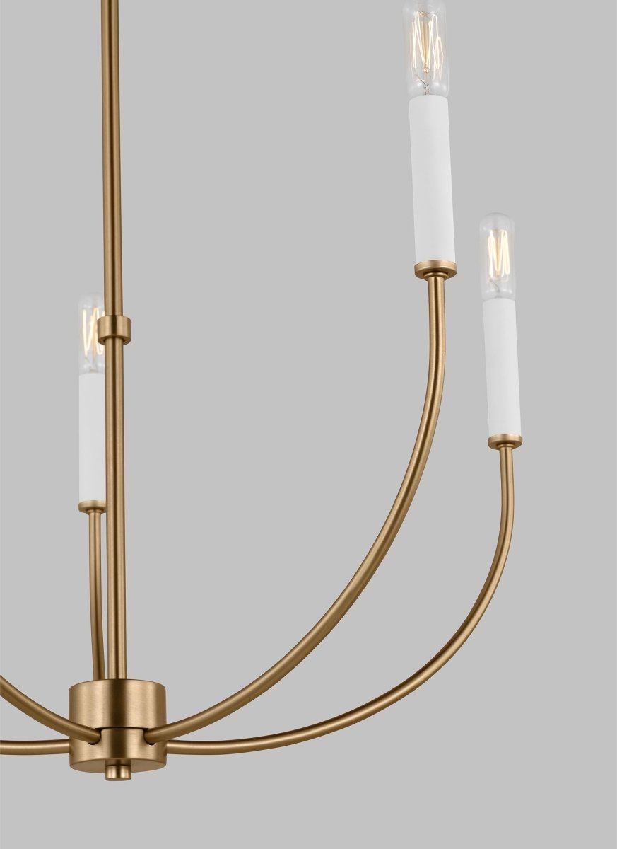 Chandelier Greenwich - Laiton satiné 24 1/8" Ampoules non - incluses by Visual Comfort Studio | Luminaires & cie