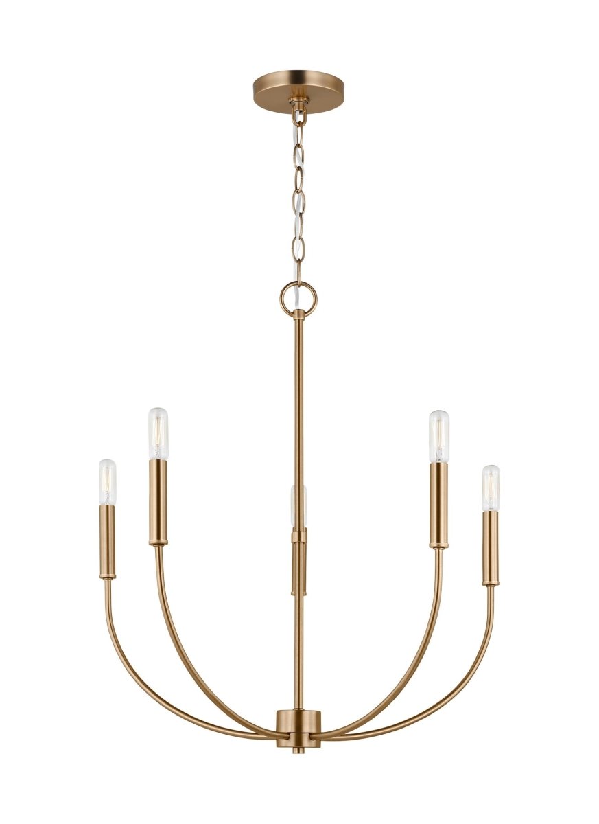 Chandelier Greenwich - Laiton satiné 24 1/8" Ampoules non - incluses by Visual Comfort Studio | Luminaires & cie