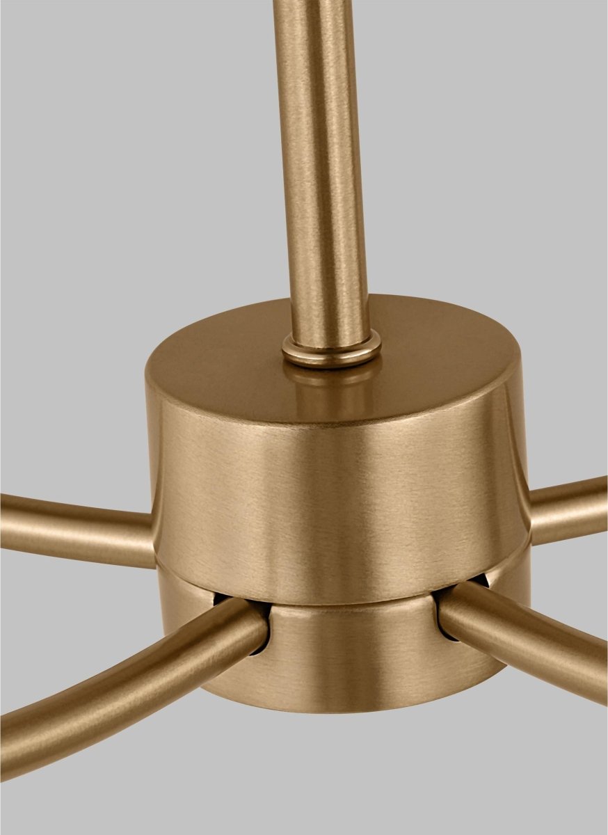 Chandelier Greenwich - Laiton satiné 24 1/8" Ampoules DEL incluses by Visual Comfort Studio | Luminaires & cie