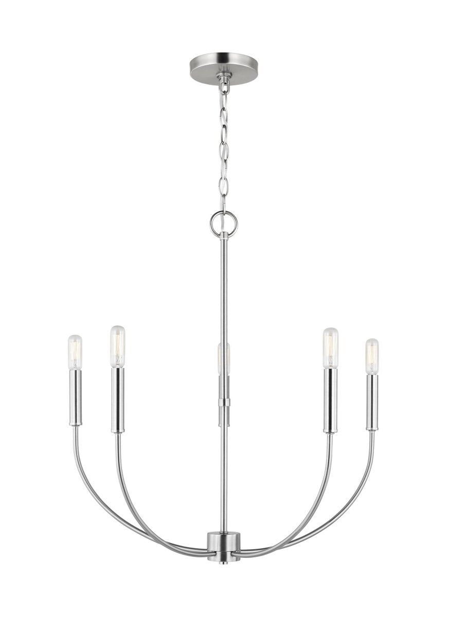 Chandelier Greenwich - Nickel brossé 24 1/8" Ampoules DEL incluses by Visual Comfort Studio | Luminaires & cie