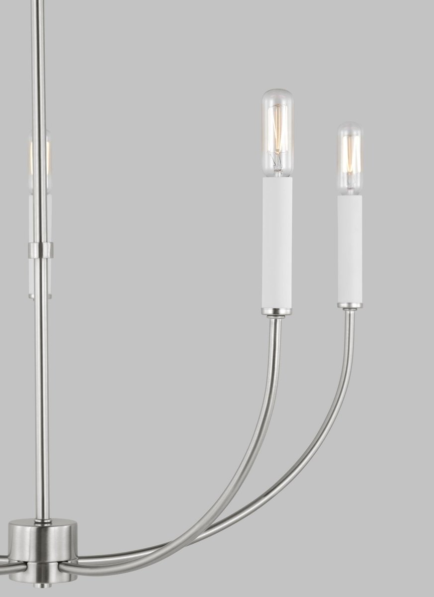 Chandelier Greenwich - Nickel brossé 24 1/8" Ampoules DEL incluses by Visual Comfort Studio | Luminaires & cie