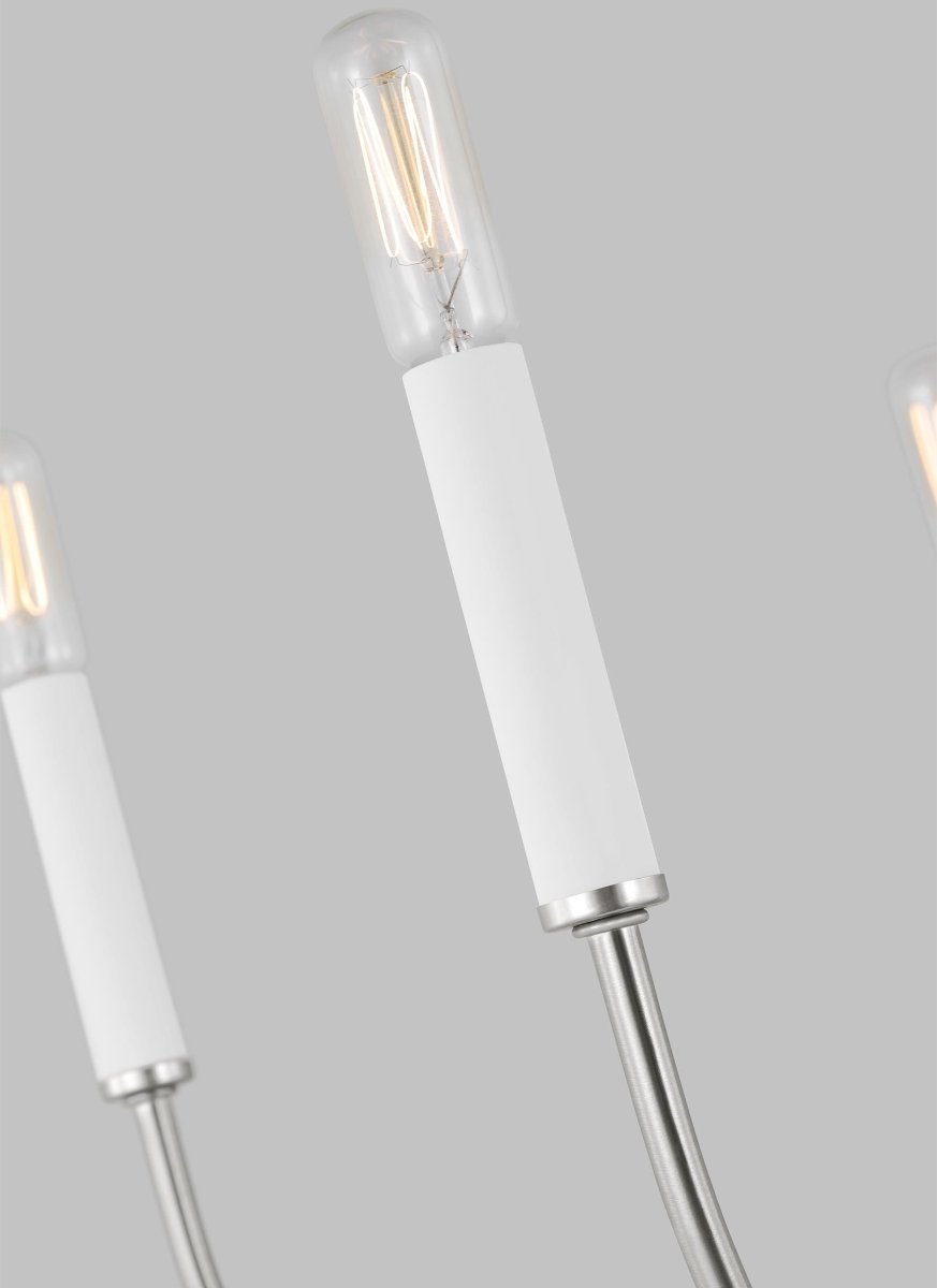 Chandelier Greenwich - Nickel brossé 24 1/8" Ampoules DEL incluses by Visual Comfort Studio | Luminaires & cie