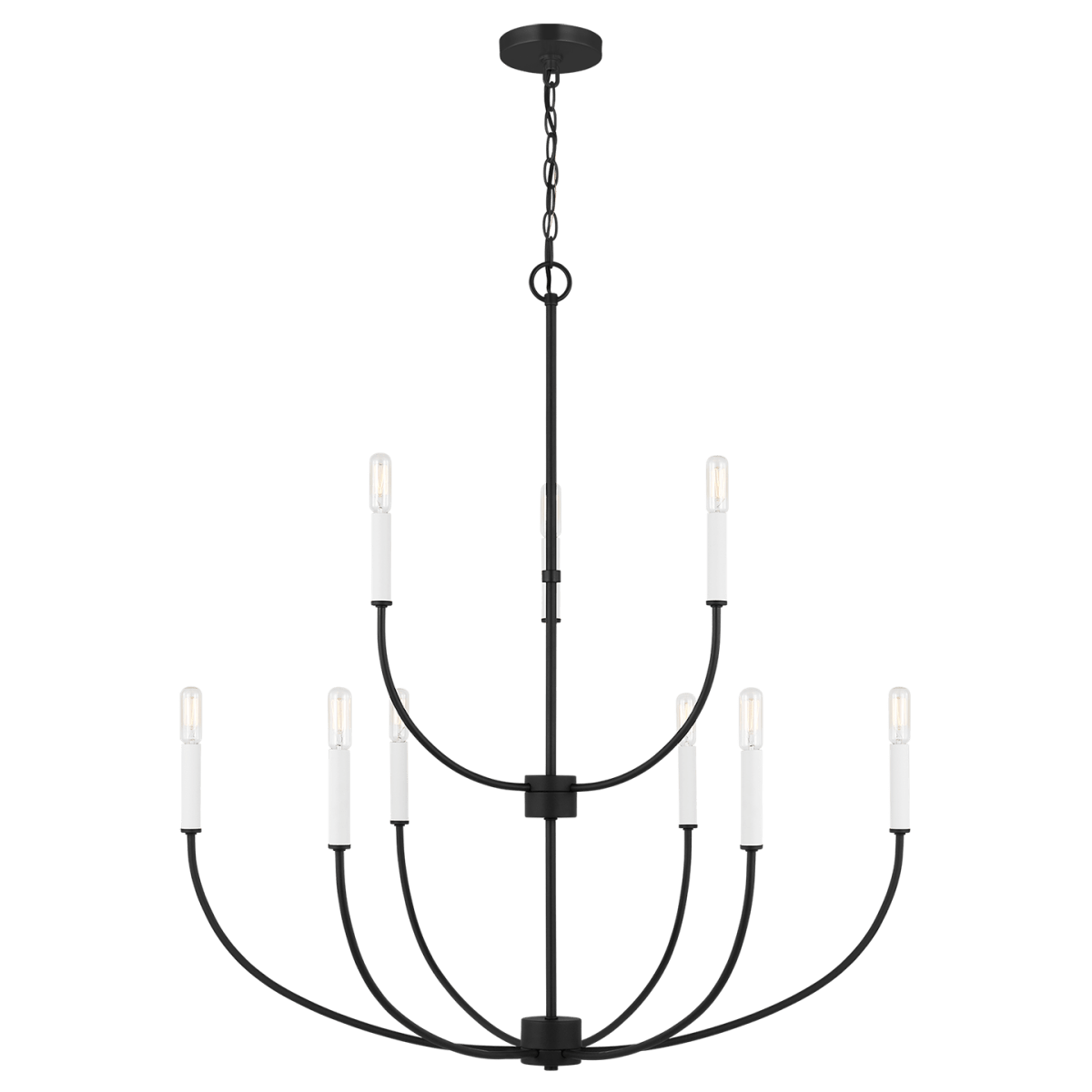 Chandelier Greenwich - Noir de minuit 32" Ampoules non - incluses by Visual Comfort Studio | Luminaires & cie