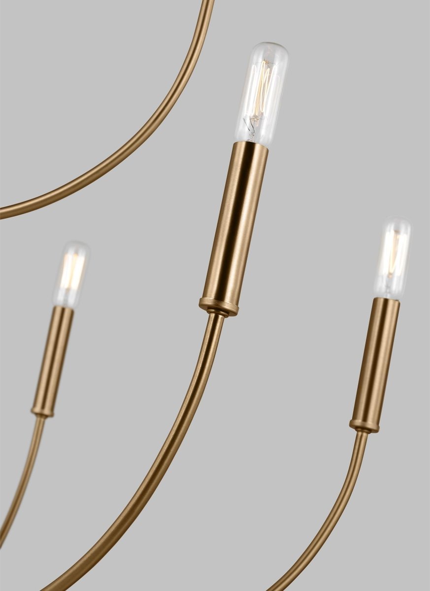 Chandelier Greenwich - Laiton satiné 32" Ampoules non - incluses by Visual Comfort Studio | Luminaires & cie