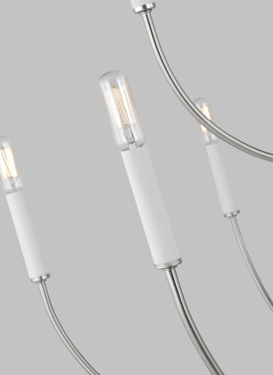 Chandelier Greenwich - Nickel brossé 32" Ampoules non - incluses by Visual Comfort Studio | Luminaires & cie