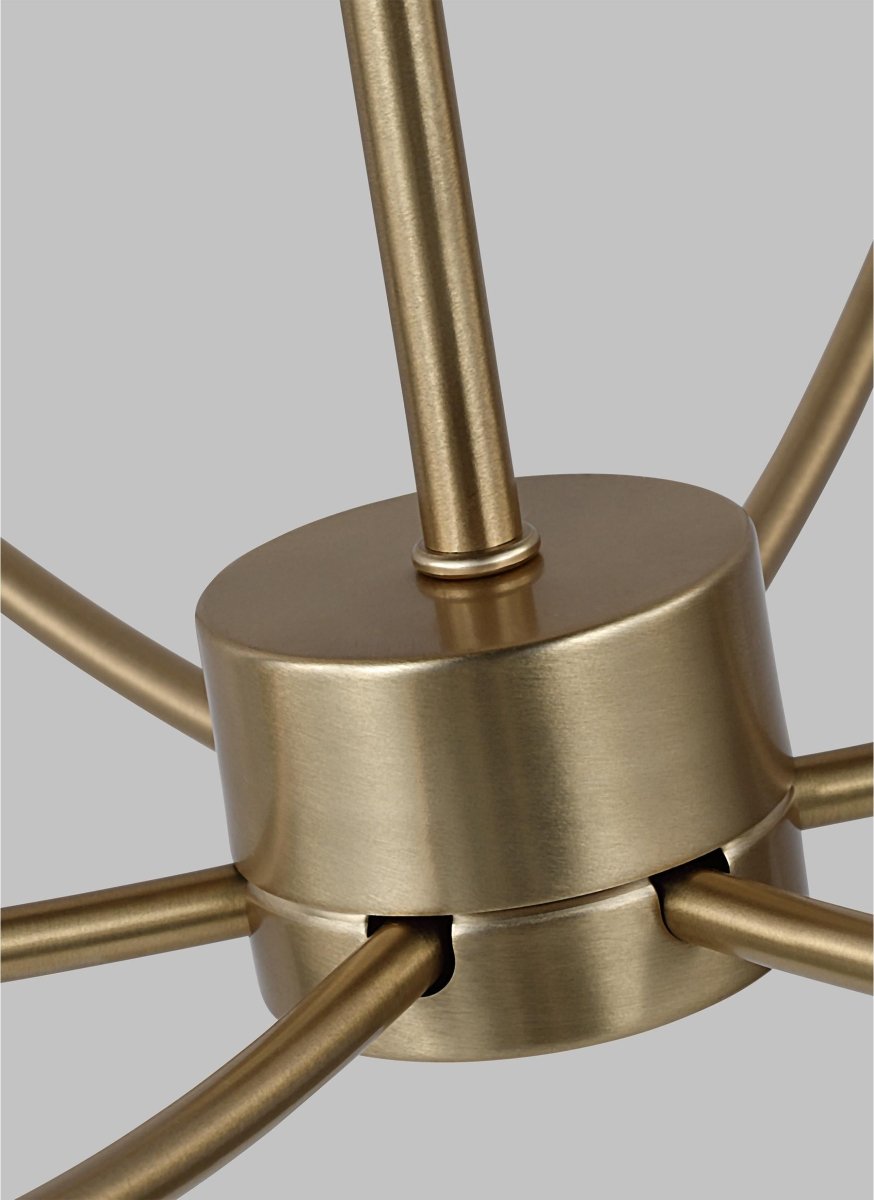 Chandelier Greenwich - Laiton satiné 32" Ampoules DEL incluses by Visual Comfort Studio | Luminaires & cie