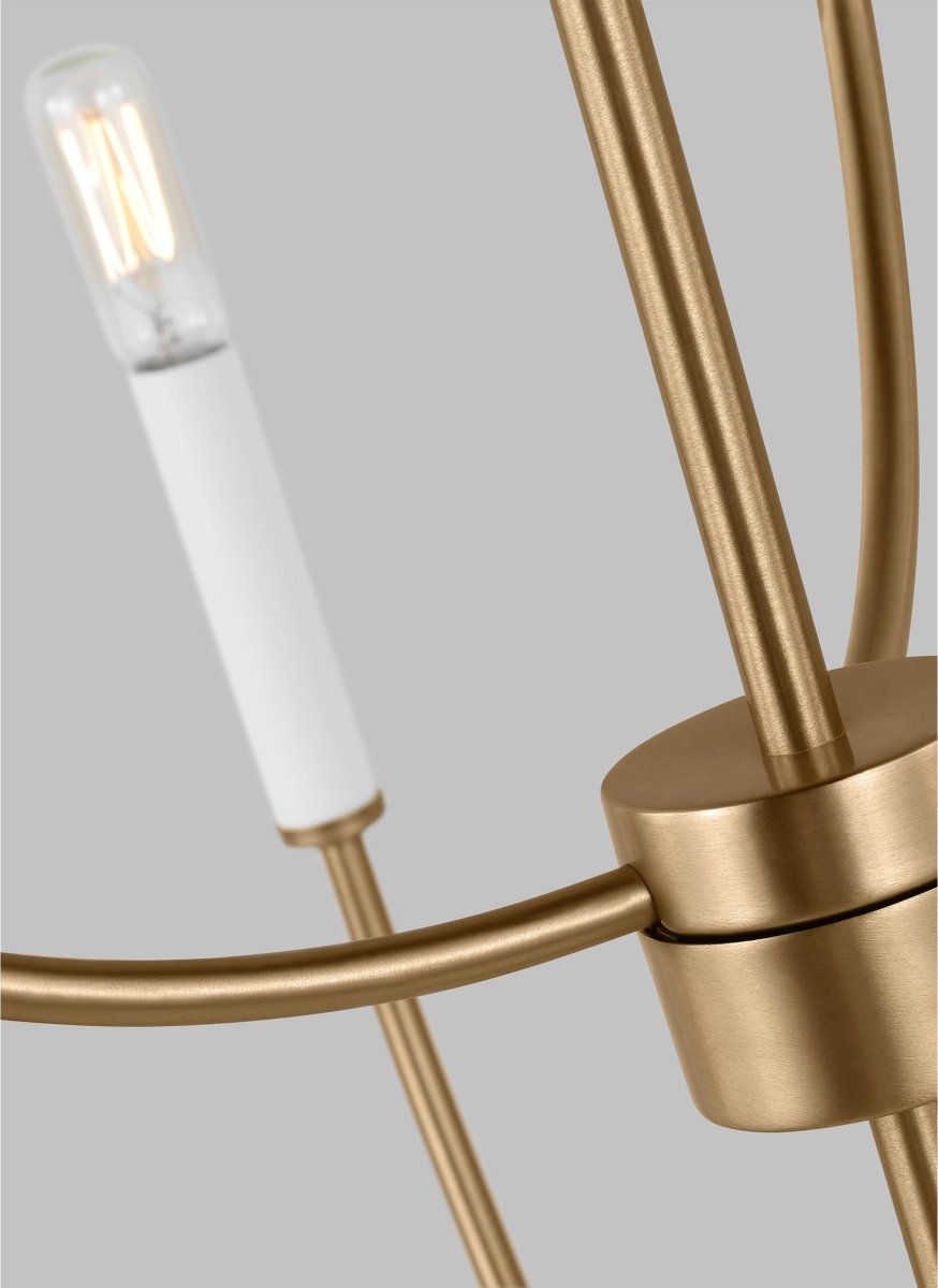 Chandelier Greenwich - Laiton satiné 32" Ampoules DEL incluses by Visual Comfort Studio | Luminaires & cie