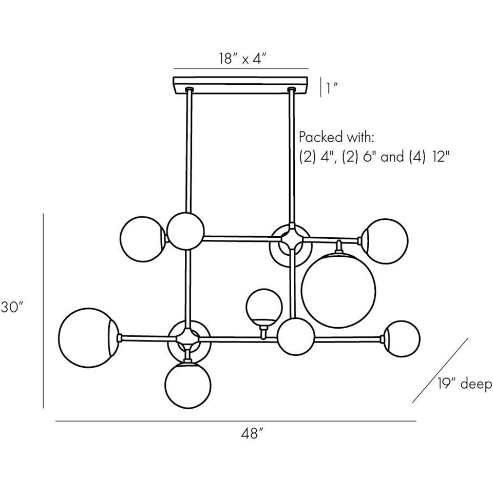 Chandelier Hilliard - by Arteriors | Luminaires & cie