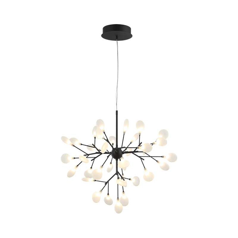 Chandelier Hydrangea Bloom - Noir mat by Matteo Lighting | Luminaires & cie