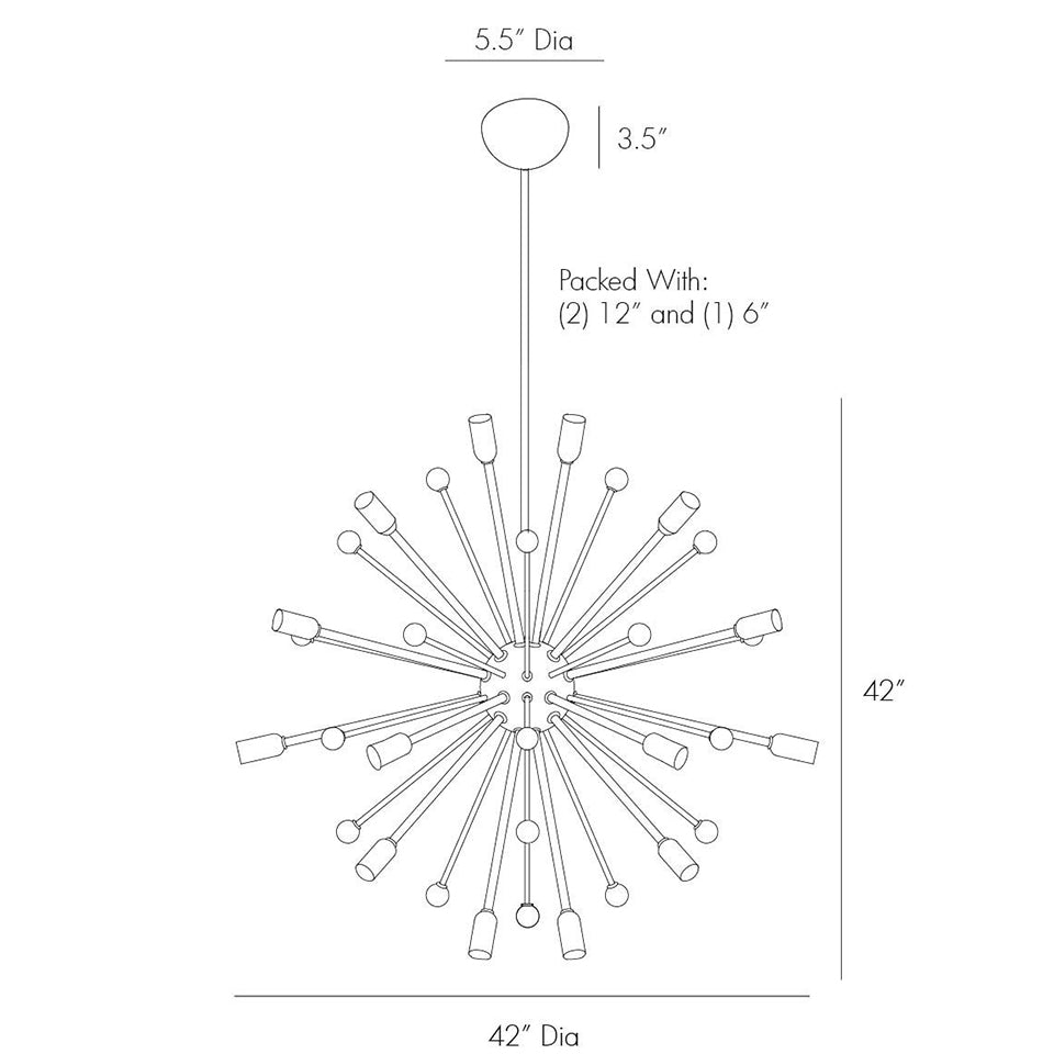 Chandelier Imogene - Laiton by Arteriors | Luminaires & cie