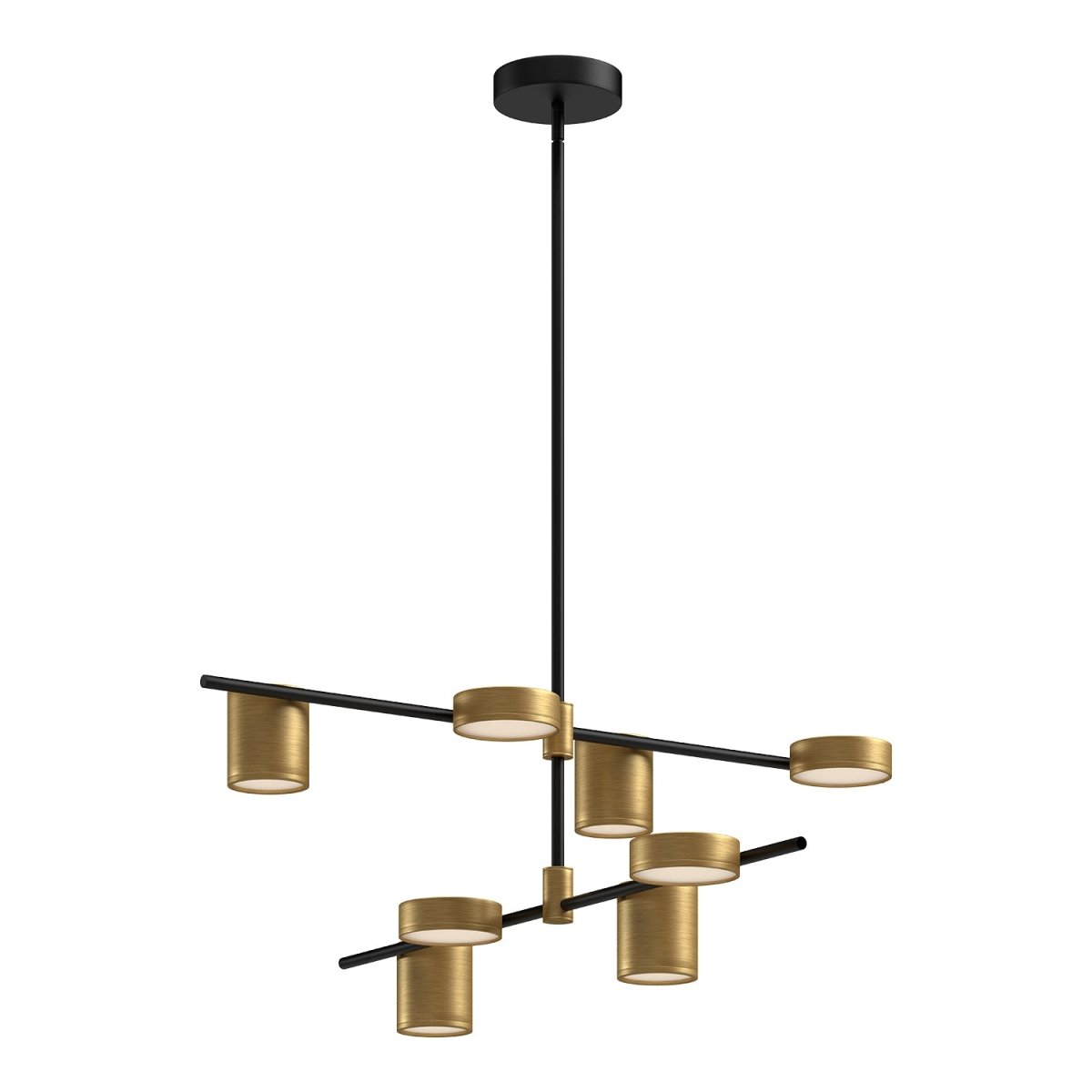 Chandelier Jayden - Or noir / brossé by Kuzco Lighting | Luminaires & cie