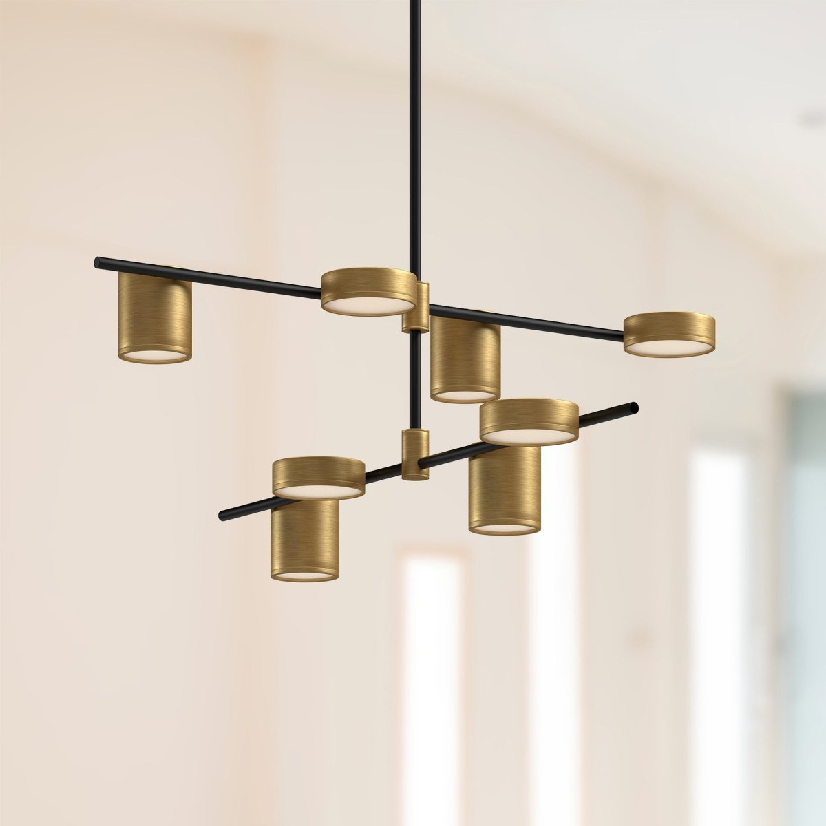 Chandelier Jayden - Or noir / brossé by Kuzco Lighting | Luminaires & cie