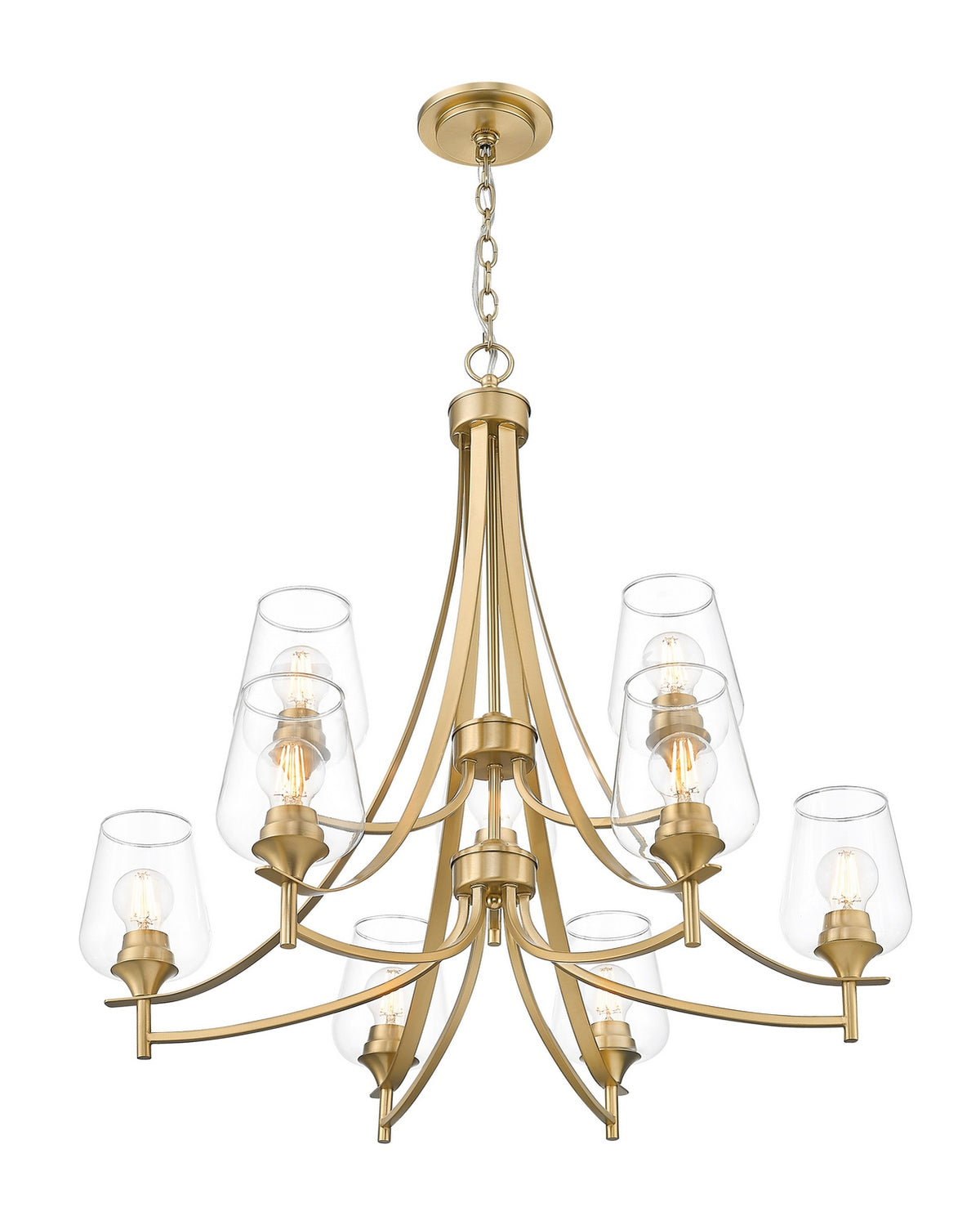 Lustre Joliet Laiton bruni, 31" – vue 2