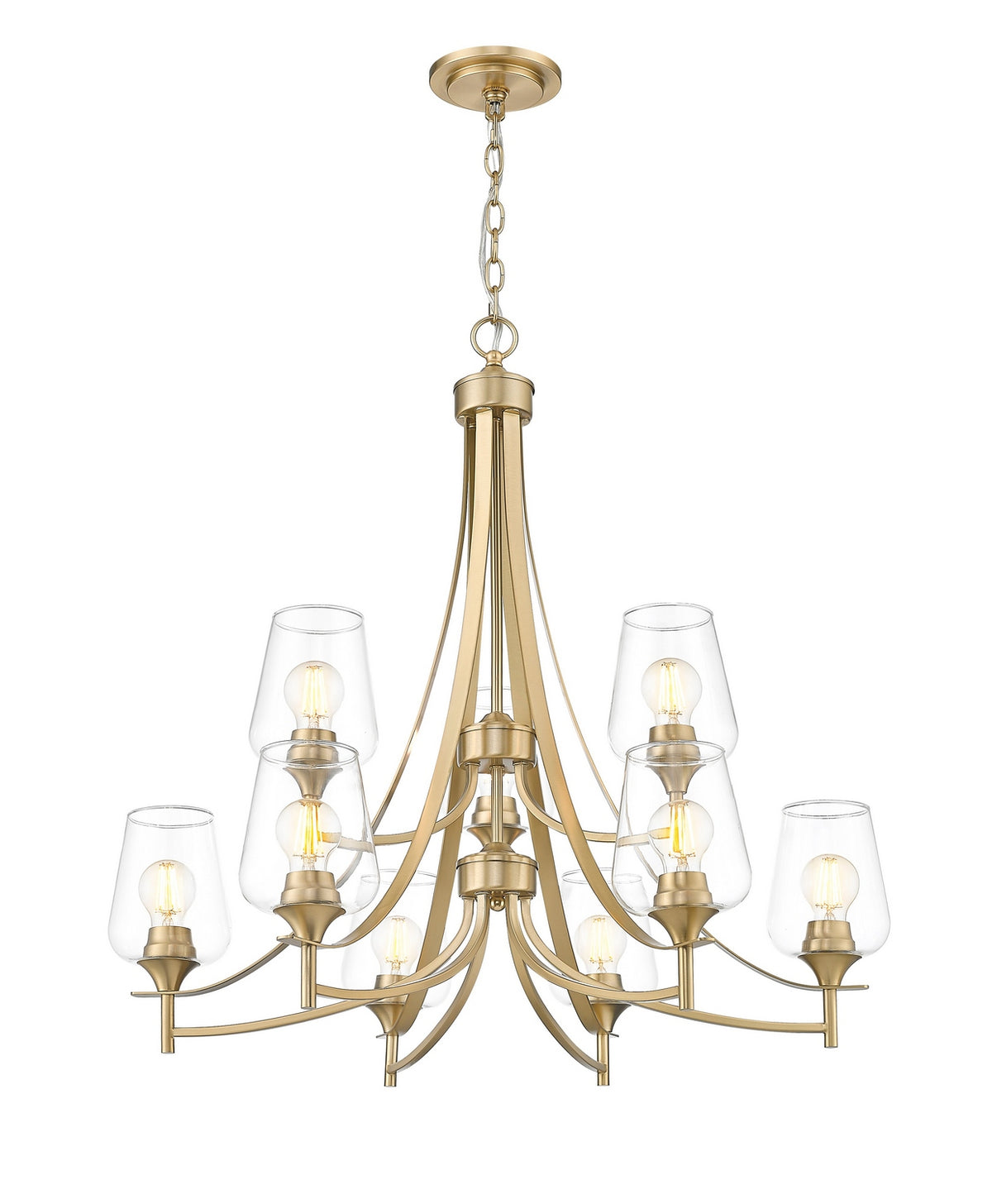 Lustre Joliet Laiton bruni, 31" – vue 3