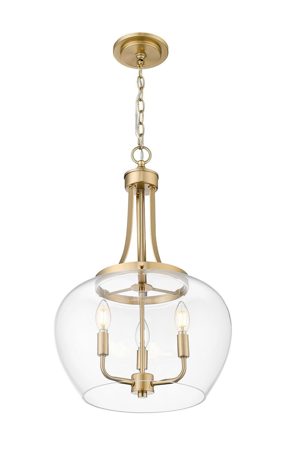 Lustre Joliet Laiton bruni, 15 3/4" – vue 2