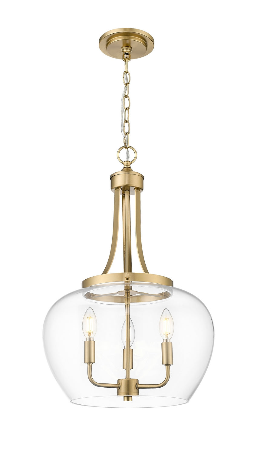 Lustre Joliet Laiton bruni, 15 3/4" – vue 3