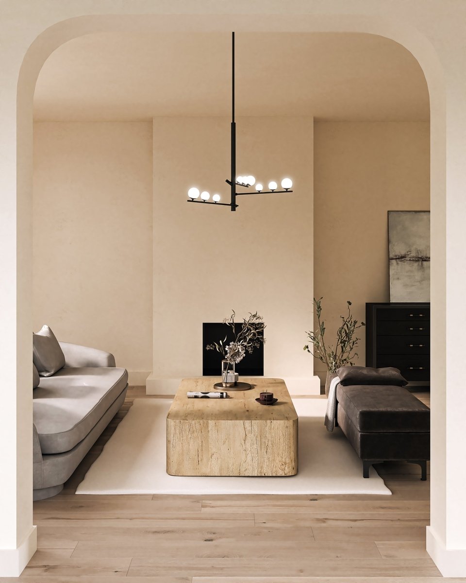 Chandelier Juniper - Verre noir / opale 19" by Kuzco Lighting | Luminaires & cie