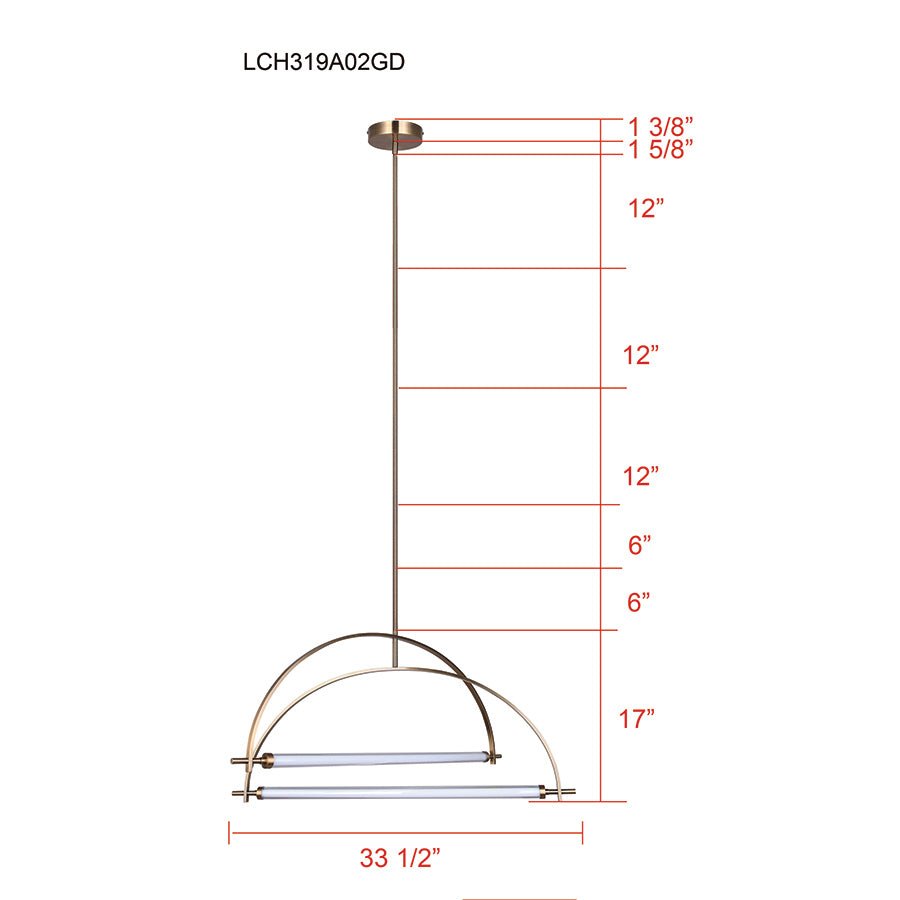 Chandelier Keaton - 16 3/4" by Canarm | Luminaires & cie