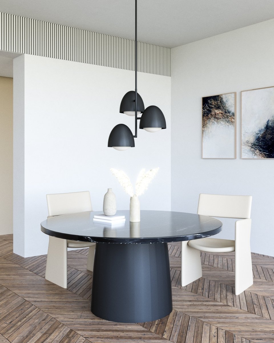 Chandelier Kenji - Verre mate mat / opale mate by Alora Lighting | Luminaires & cie