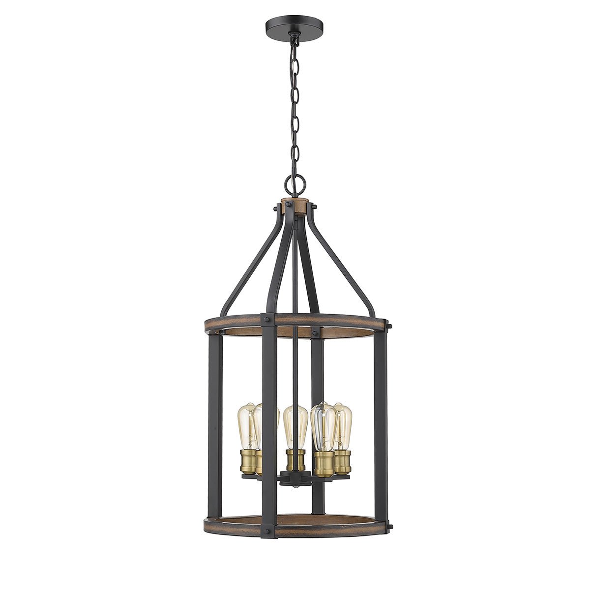 Chandelier Kirkland - Acajou rustique 16" Avec cage by Z - Lite | Luminaires & cie