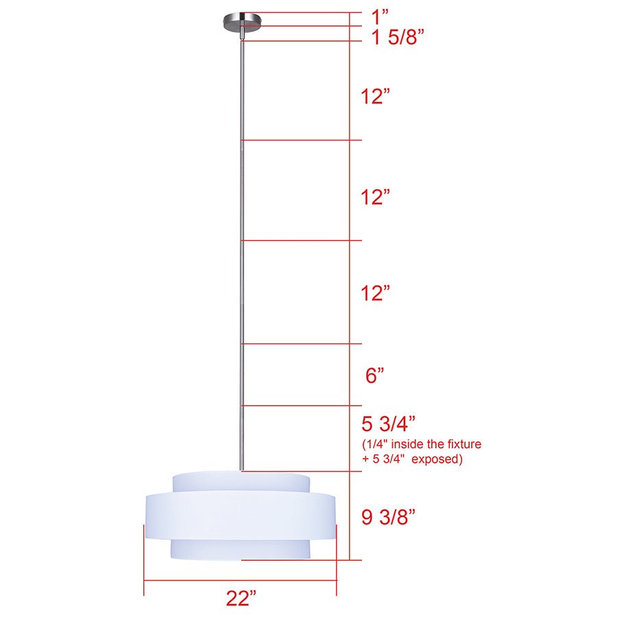 Chandelier Landra - 17 3/4" by Canarm | Luminaires & cie