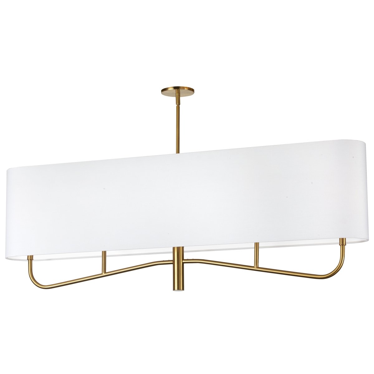 Chandelier linéaire AJ Eleanor - Laiton vieilli Blanc by Dainolite | Luminaires & cie