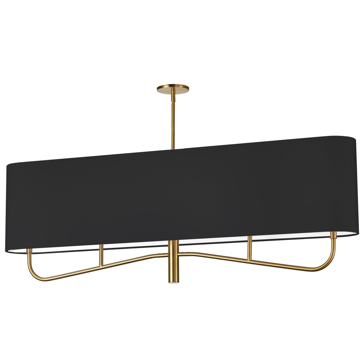 Chandelier linéaire AJ Eleanor - Laiton vieilli Noir by Dainolite | Luminaires & cie